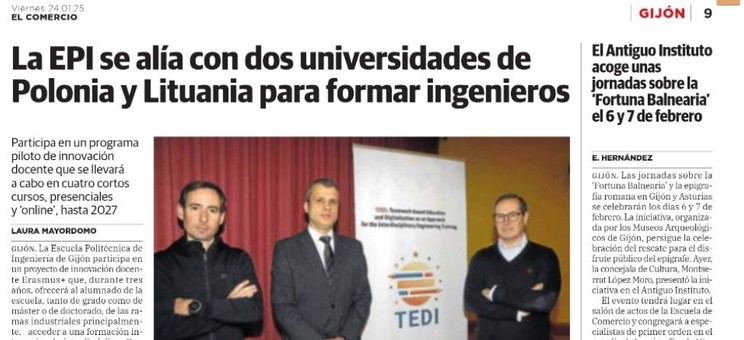 Press releases about the TEDI project