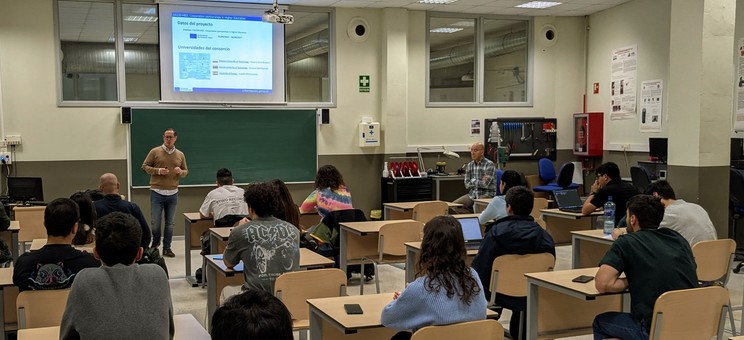 Presentation of the TEDI Project to the Students of the Erasmus Mundus Master's in Mechatronics at the University of Oviedo.